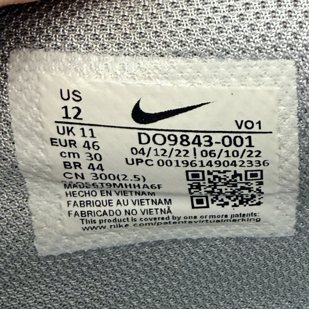 Nike LeBron Witness 6 TB Wolf Grey White Basketball Shoes Men's Size 12 - Picture 8 of 9